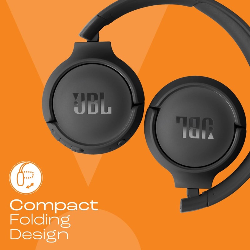 JBL Tune 520BT Wireless Headphones with Mic, Upto 57H Battery, Speed Charge : 5 min Charge Gives up to 3H of Playback, Multipoint Connect, Customizable Bass with Headphones App, BT 5.3 (Black) JBL Tune 520BT Wireless Headphones with Mic, Upto 57H Battery, Speed Charge : 5 min Charge Gives up to 3H of Playback, Multipoint Connect, Customizable Bass with Headphones App, BT 5.3 (Black)