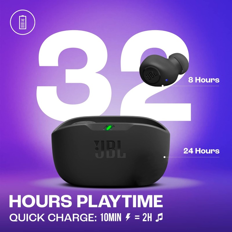 JBL Wave Buds in-Ear Wireless Earbuds (TWS) with Mic,App for Customized Extra Bass Eq,32 Hours Battery&Quick Charge,Ip54 Water&Dust Resistance,Ambient Aware&Talk-Thru,Google Fastpair (Black) JBL Wave Buds in-Ear Wireless Earbuds (TWS) with Mic,App for Customized Extra Bass Eq,32 Hours Battery&Quick Charge,Ip54 Water&Dust Resistance,Ambient Aware&Talk-Thru,Google Fastpair (Black)