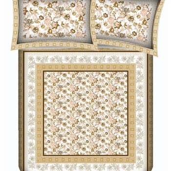 Bella Casa, Double Bedsheet Set with 2 Pillow Covers 100% Cotton -Jypore Collection
