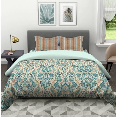 Bella Casa, Double Bedsheet Set with 2 Pillow Covers 100% Cotton -Lavender