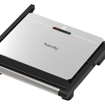 Nouvetta - 4 Slice Super Jumbo Grill Toaster | 180 Degree Cover Open | STEEL