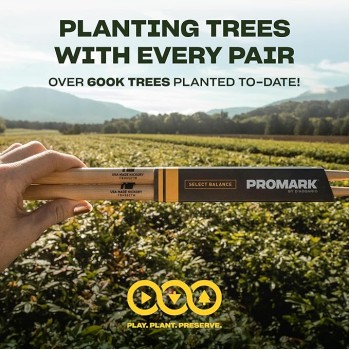 ProMark TX5BW American Hickory Single Pair Wood Tip Drum Sticks