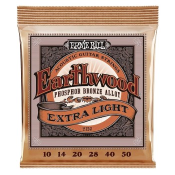 Ernie Ball Earthwood Extra Light Phosphor Bronze Acoustic Guitar Strings - 10-50 Gauge