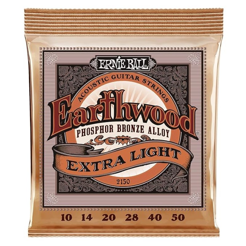 Ernie Ball Earthwood Extra Light Phosphor Bronze Acoustic Guitar Strings - 10-50 Gauge Ernie Ball Earthwood Extra Light Phosphor Bronze Acoustic Guitar Strings - 10-50 Gauge
