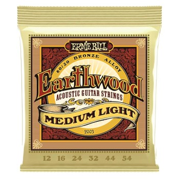 Ernie Ball Earthwood Medium Light 80/20 Bronze Acoustic Guitar Strings - 12-54 Gauge