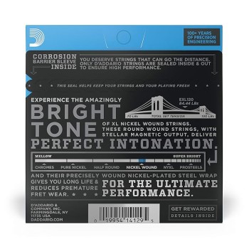 D'Addario EXL120 Nickel Wound 9-42 Super Light Electric Guitar Strings (Nickel) D'Addario EXL120 Nickel Wound 9-42 Super Light Electric Guitar Strings (Nickel)
