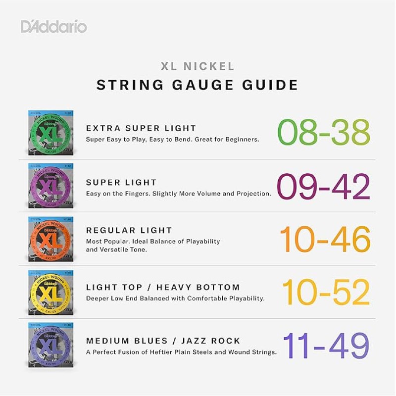 D'Addario EXL120 Nickel Wound 9-42 Super Light Electric Guitar Strings (Nickel) D'Addario EXL120 Nickel Wound 9-42 Super Light Electric Guitar Strings (Nickel)