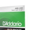 D'Addario Guitar Strings - Acoustic Guitar Strings - 85/15 Bronze - For 6 String Guitar - Full, Bright Tone - EZ890 - Super Light, 9-45 D'Addario Guitar Strings - Acoustic Guitar Strings - 85/15 Bronze - For 6 String Guitar - Full, Bright Tone - EZ890 - Super Light, 9-45