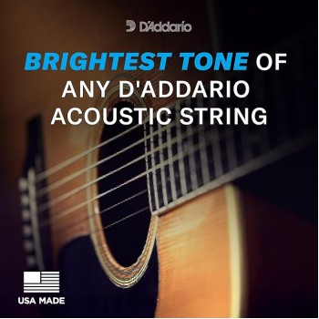 D'Addario EJ11 80/20 Bronze Acoustic Guitar Strings, Light, 12-53