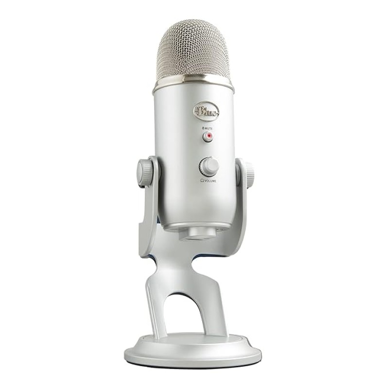 Blue Yeti USB Microphone for Recording, Streaming, Gaming, Podcasting on PC and Mac, Condenser Mic for Laptop or Computer with Blue VO!CE Effects, Adjustable Stand, Plug and Play - Silver Blue Yeti USB Microphone for Recording, Streaming, Gaming, Podcasting on PC and Mac, Condenser Mic for Laptop or Computer with Blue VO!CE Effects, Adjustable Stand, Plug and Play - Silver