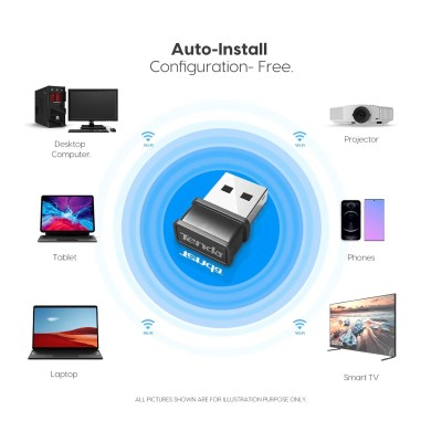 Tenda W311MI Wireless N150 USB Adapter Nano, Black Tenda W311MI Wireless N150 USB Adapter Nano, Black