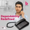 Beetel B11 Corded Landline Phone, Ringer Volume Control, LED for Ring Indication, Wall/Desk Mountable, Classic Design, Clear Call Quality, Mute/Pause/Flash/Redial Function (Made in India)(Black)(B11) Beetel B11 Corded Landline Phone, Ringer Volume Control, LED for Ring Indication, Wall/Desk Mountable, Classic Design, Clear Call Quality, Mute/Pause/Flash/Redial Function (Made in India)(Black)(B11)