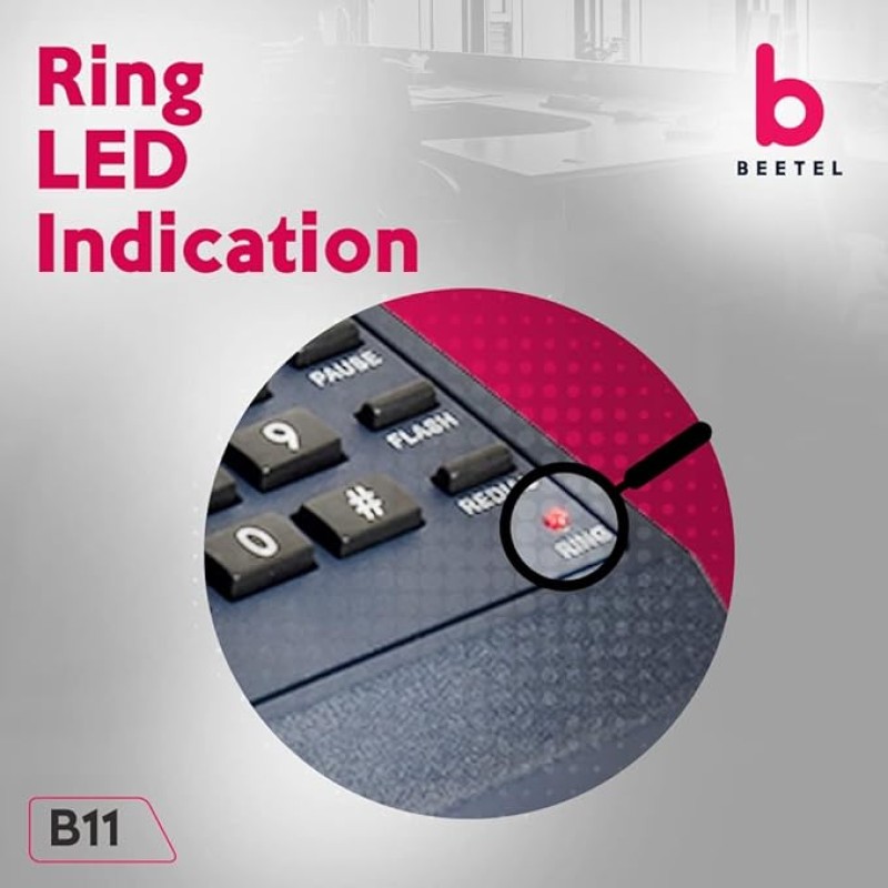 Beetel B11 Corded Landline Phone, Ringer Volume Control, LED for Ring Indication, Wall/Desk Mountable, Classic Design, Clear Call Quality, Mute/Pause/Flash/Redial Function (Made in India)(Blue)(B11) Beetel B11 Corded Landline Phone, Ringer Volume Control, LED for Ring Indication, Wall/Desk Mountable, Classic Design, Clear Call Quality, Mute/Pause/Flash/Redial Function (Made in India)(Blue)(B11)
