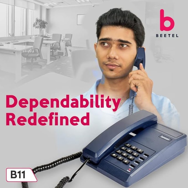 Beetel B11 Corded Landline Phone, Ringer Volume Control, LED for Ring Indication, Wall/Desk Mountable, Classic Design,Clear Call Quality,Mute/Pause/Flash/Redial Function (Made In India)(Dark Red)(B11) Beetel B11 Corded Landline Phone, Ringer Volume Control, LED for Ring Indication, Wall/Desk Mountable, Classic Design,Clear Call Quality,Mute/Pause/Flash/Redial Function (Made In India)(Dark Red)(B11)