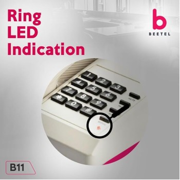 Beetel B11 Corded Landline Phone, Ringer Volume Control, LED Ring Indication, Wall/Desk Mountable, Classic Design, Clear Call Quality, Mute/Pause/Flash/Redial Function (Made in India)(Warm Grey)(B11)