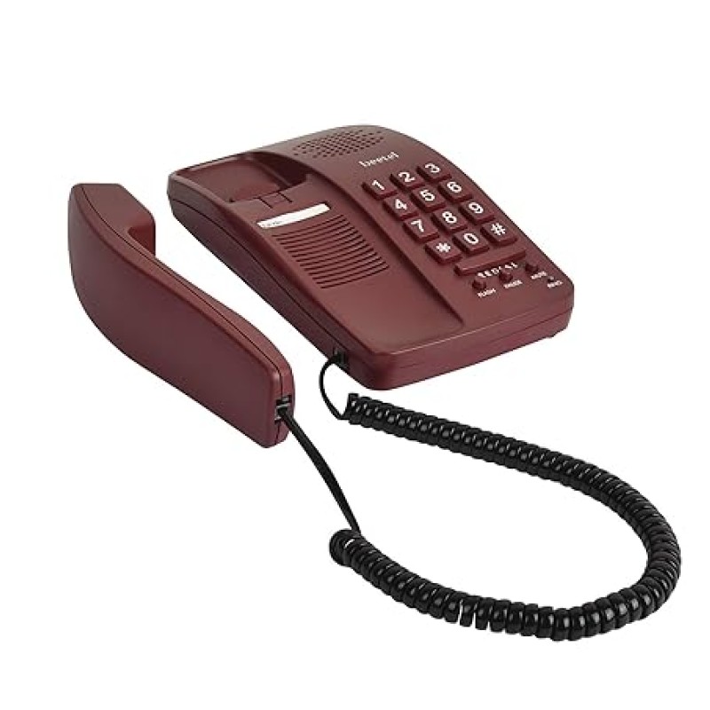 Beetel B15 Corded Landline Phone,Ringer Volume Control,LED Ring Indication,Wall/Desk Mountable,Bold Buttons Design,Clear Call Quality,Mute/Pause/Flash/Redial Function (Made in India)(Dark Red)(B15) Beetel B15 Corded Landline Phone,Ringer Volume Control,LED Ring Indication,Wall/Desk Mountable,Bold Buttons Design,Clear Call Quality,Mute/Pause/Flash/Redial Function (Made in India)(Dark Red)(B15)