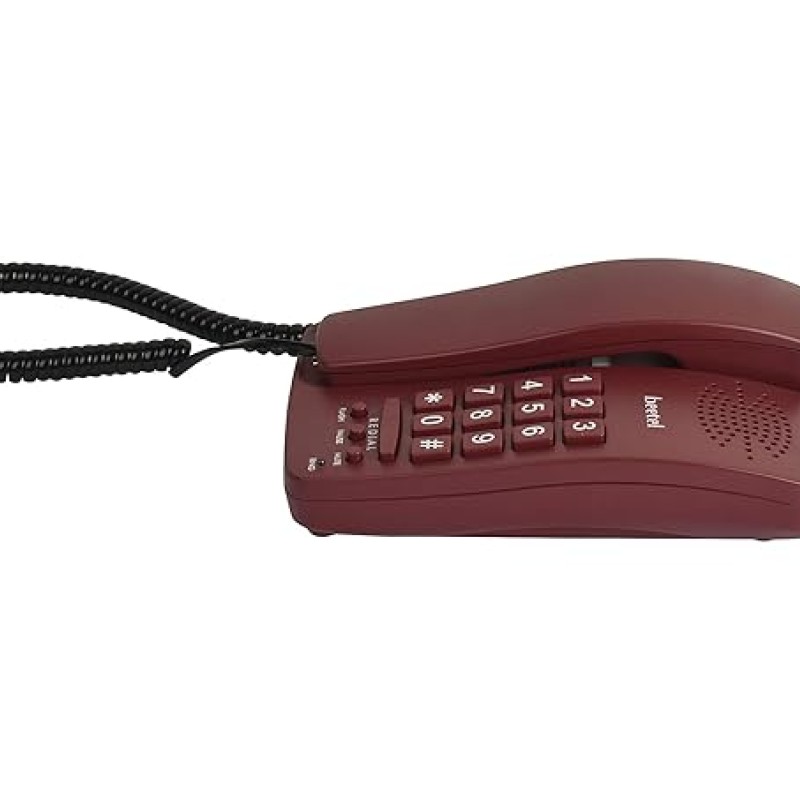 Beetel B15 Corded Landline Phone,Ringer Volume Control,LED Ring Indication,Wall/Desk Mountable,Bold Buttons Design,Clear Call Quality,Mute/Pause/Flash/Redial Function (Made in India)(Dark Red)(B15) Beetel B15 Corded Landline Phone,Ringer Volume Control,LED Ring Indication,Wall/Desk Mountable,Bold Buttons Design,Clear Call Quality,Mute/Pause/Flash/Redial Function (Made in India)(Dark Red)(B15)