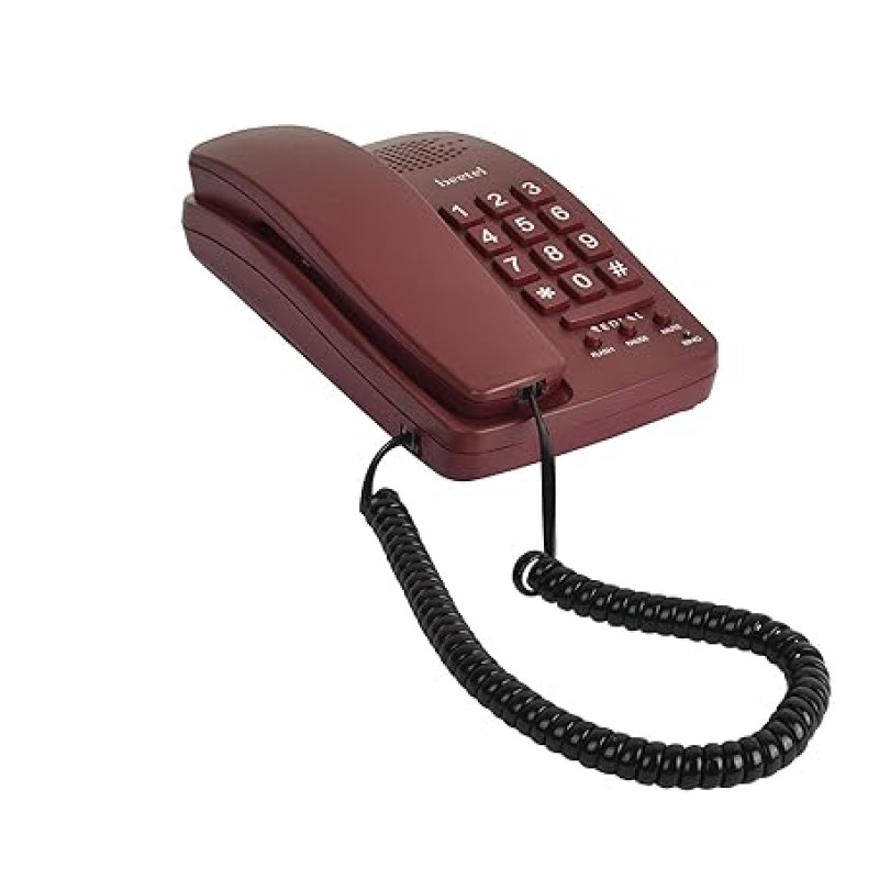 Beetel B15 Corded Landline Phone,Ringer Volume Control,LED Ring Indication,Wall/Desk Mountable,Bold Buttons Design,Clear Call Quality,Mute/Pause/Flash/Redial Function (Made in India)(Dark Red)(B15) Beetel B15 Corded Landline Phone,Ringer Volume Control,LED Ring Indication,Wall/Desk Mountable,Bold Buttons Design,Clear Call Quality,Mute/Pause/Flash/Redial Function (Made in India)(Dark Red)(B15)