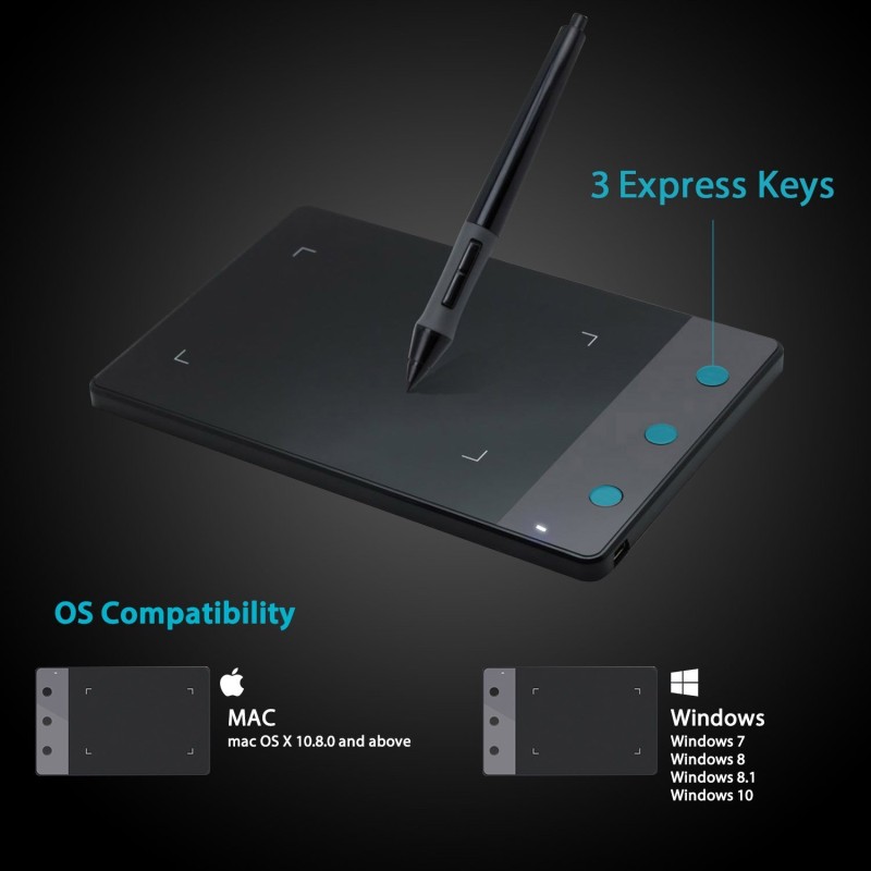 HUION H420 OSU Graphics Drawing Tablet Signature Pad with Digital Stylus and 3 Express Keys Digital Tablet for Windows Mac OS HUION H420 OSU Graphics Drawing Tablet Signature Pad with Digital Stylus and 3 Express Keys Digital Tablet for Windows Mac OS