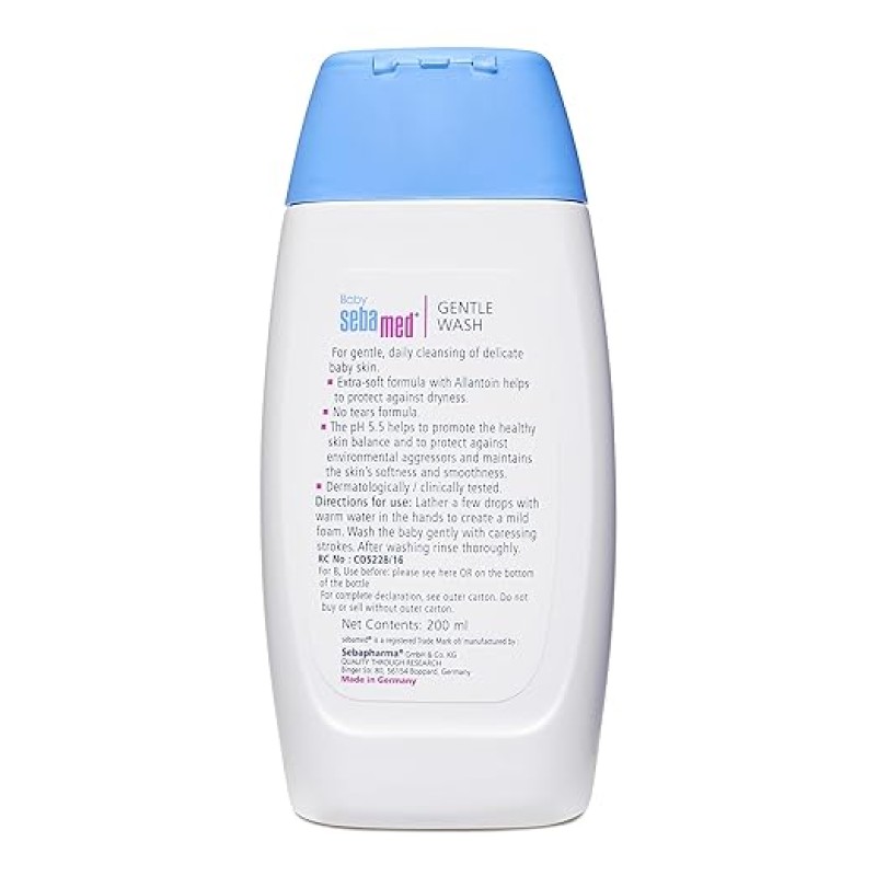 Sebamed Baby Gentle Wash 200ml|Ph 5.5| With Allantoin| No tears formula |Clinically tested Sebamed Baby Gentle Wash 200ml|Ph 5.5| With Allantoin| No tears formula |Clinically tested