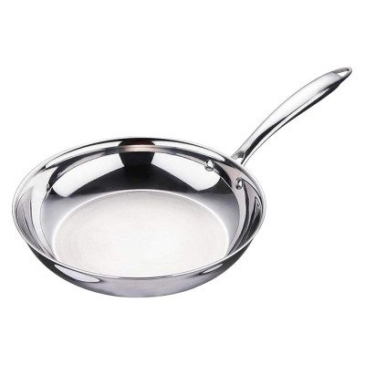 BERGNER Argent TriPly 20 cm Frypan/Steel Pan, Scratch Resistant, for Spice Tempering/Seasoning, Stay Cool Long Handle, Mirror Finish, Induction Ready, BERGNER Argent TriPly 20 cm Frypan/Steel Pan, Scratch Resistant, for Spice Tempering/Seasoning, Stay Cool Long Handle, Mirror Finish, Induction Ready,