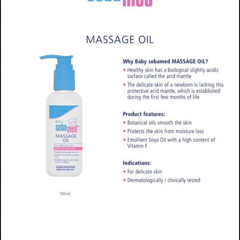 Sebamed Baby Massage Oil, 150ml Sebamed Baby Massage Oil, 150ml