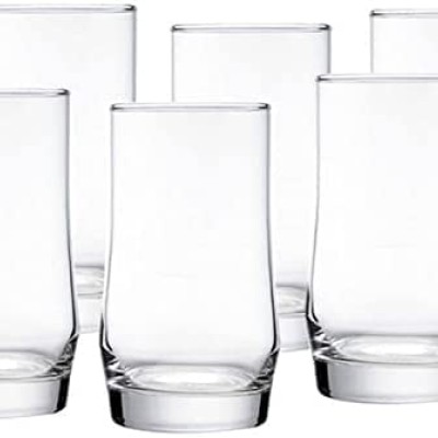 Ocean Scirocco Hi Ball Water & Juice Glass set of 6 Pcs, 410 ml, Transparent | Stylish & Durable Glassware Tumbler Ideal for Serving Mojito, Cold Coffees, Soft Drinks in Home, Parties & Bar Use.