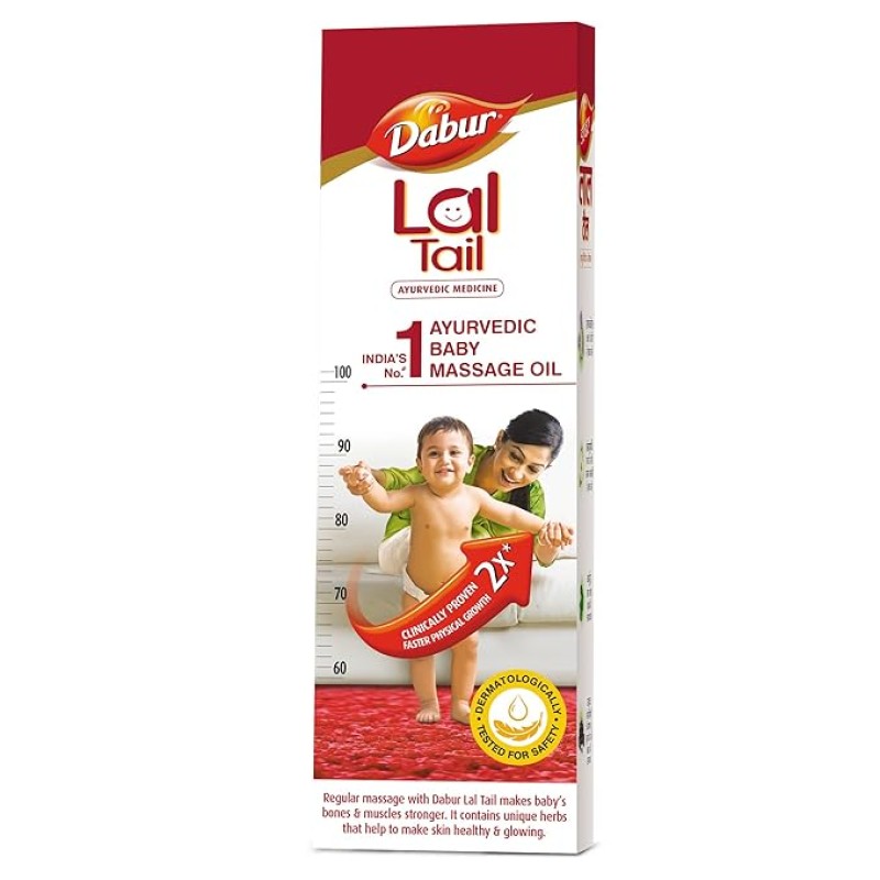 Dabur Lal Tail : Ayurvedic Baby Massage Oil 500Ml|Clinically Tested 2X Faster Physical Growth For Stronger Bones And Muscles Dabur Lal Tail : Ayurvedic Baby Massage Oil 500Ml|Clinically Tested 2X Faster Physical Growth For Stronger Bones And Muscles