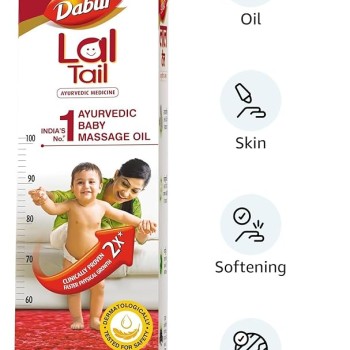 Dabur Lal Tail : Ayurvedic Baby Massage Oil 500Ml|Clinically Tested 2X Faster Physical Growth For Stronger Bones And Muscles