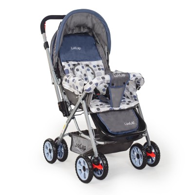 LuvLap Sunshine Baby Stroller/Pram for 0 to 3 Years, New Born/Toddler/Kid, 5 Point Safety Harness, Adjustable backrest, 360° Swivel Wheel, Large Storage Basket, Reversible Handlebar(Navy Blue) LuvLap Sunshine Baby Stroller/Pram for 0 to 3 Years, New Born/Toddler/Kid, 5 Point Safety Harness, Adjustable backrest, 360° Swivel Wheel, Large Storage Basket, Reversible Handlebar(Navy Blue)