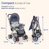 LuvLap Sunshine Baby Stroller/Pram for 0 to 3 Years, New Born/Toddler/Kid, 5 Point Safety Harness, Adjustable backrest, 360° Swivel Wheel, Large Storage Basket, Reversible Handlebar(Navy Blue) LuvLap Sunshine Baby Stroller/Pram for 0 to 3 Years, New Born/Toddler/Kid, 5 Point Safety Harness, Adjustable backrest, 360° Swivel Wheel, Large Storage Basket, Reversible Handlebar(Navy Blue)
