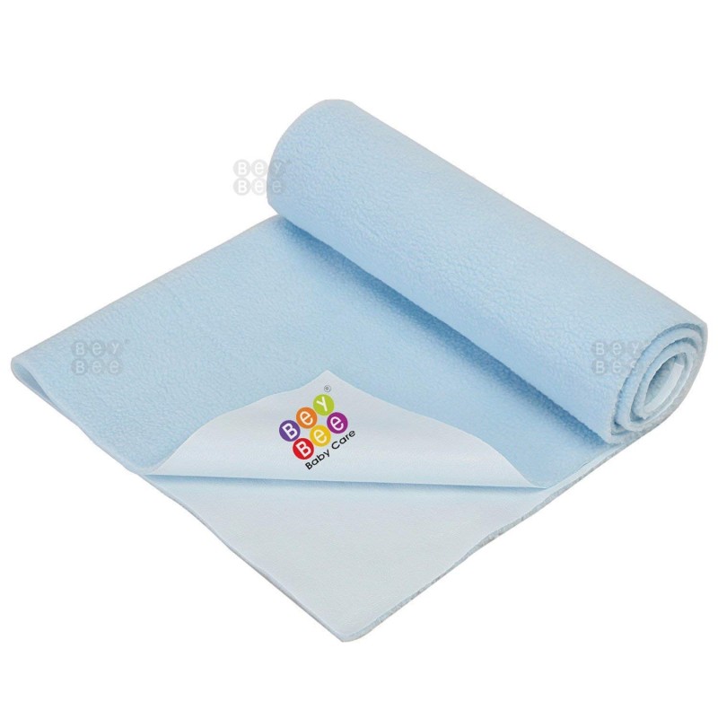 BeyBee Waterproof Quick Dry Sheet for Baby| Bed Pad Anti-Piling Fleece Extra Absorbent Washable Matress Protector| Baby Bed Protector Sheet for Toddler Children, Medium Size, 100x70cm, Blue BeyBee Waterproof Quick Dry Sheet for Baby| Bed Pad Anti-Piling Fleece Extra Absorbent Washable Matress Protector| Baby Bed Protector Sheet for Toddler Children, Medium Size, 100x70cm, Blue