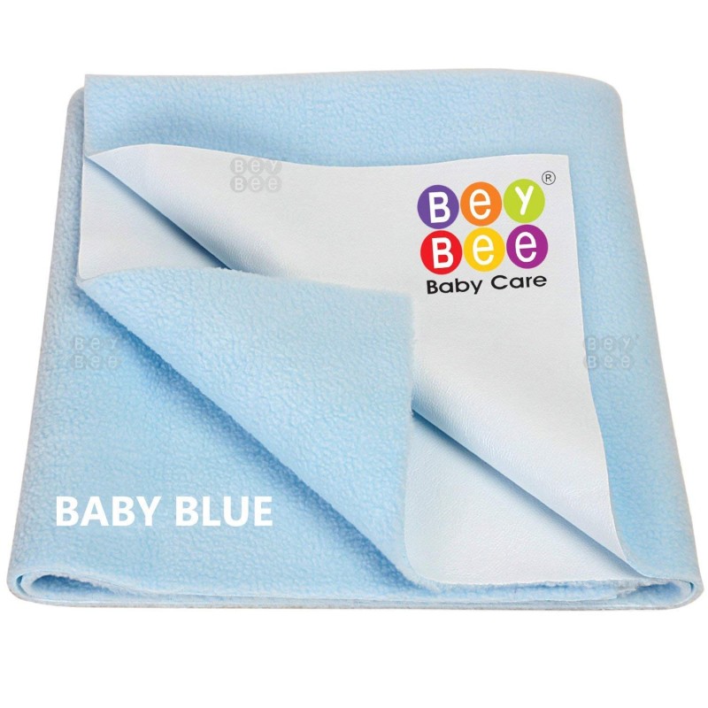 BeyBee Waterproof Quick Dry Sheet for Baby| Bed Pad Anti-Piling Fleece Extra Absorbent Washable Matress Protector| Baby Bed Protector Sheet for Toddler Children, Medium Size, 100x70cm, Blue BeyBee Waterproof Quick Dry Sheet for Baby| Bed Pad Anti-Piling Fleece Extra Absorbent Washable Matress Protector| Baby Bed Protector Sheet for Toddler Children, Medium Size, 100x70cm, Blue