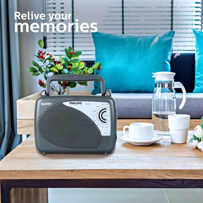 Philips Radio DL167/94 with MW/SW/FM Bands, 2xR20 (UM1),External 3V DC