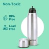 Milton Thermosteel Flip Lid Flask, 1000 milliliters, Silver Milton Thermosteel Flip Lid Flask, 1000 milliliters, Silver