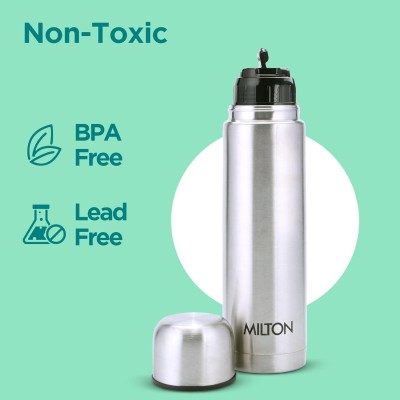 Milton Thermosteel Flip Lid Flask, 1000 milliliters, Silver Milton Thermosteel Flip Lid Flask, 1000 milliliters, Silver