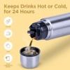 Milton Thermosteel Flip Lid Flask, 1000 milliliters, Silver Milton Thermosteel Flip Lid Flask, 1000 milliliters, Silver
