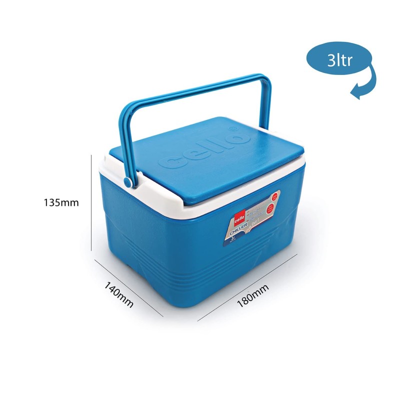 Cello Plastic Chiller Ice Packs | Standard Size for Travel Party Bar Ice Cubes | Cold Drinks | Medical Purpose | 3 litres, Blue Cello Plastic Chiller Ice Packs | Standard Size for Travel Party Bar Ice Cubes | Cold Drinks | Medical Purpose | 3 litres, Blue