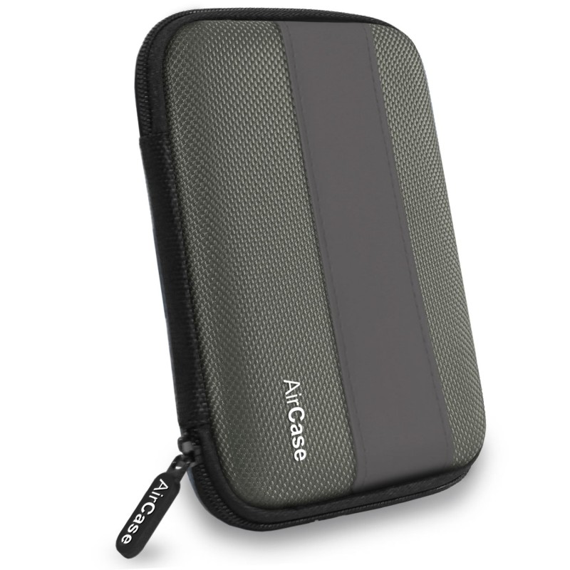 AirCase Rugged Hard Drive Case for 2.5-inch Western Digital, Seagate, Toshiba, Portable Storage Shell for Gadget Hard Disk USB Cable Power Bank Mobile Charger Earphone, Waterproof (Grey) AirCase Rugged Hard Drive Case for 2.5-inch Western Digital, Seagate, Toshiba, Portable Storage Shell for Gadget Hard Disk USB Cable Power Bank Mobile Charger Earphone, Waterproof (Grey)