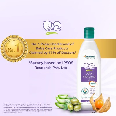Himalaya Baby Massage Oil – 500ml for strong bones & muscles | with Vitamin E | No. 1 Doctor Prescribed
