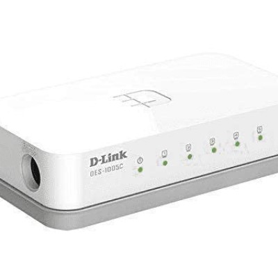 D-Link DES-1005C 5-Port 10/100 Mbps Unmanaged Switch, white D-Link DES-1005C 5-Port 10/100 Mbps Unmanaged Switch, white