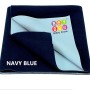 BeyBee Cotton Waterproof Quick Dry Sheet for Baby| Bed Pad Anti-Piling Fleece Extra Absorbent Washable Matress Protector| Baby Bed Protector Sheet for Toddler Children, Small Size, 50X70Cm, Dark Blue