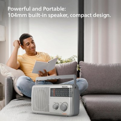 Philips Radio RL384/94 with MW/FM/SW, 500mW +1 dB RMS Sound Output, 3xR20 (4.5V DC) Battery, 4.5V External DC Socket, Without Battery/Adaptor (Grey) Philips Radio RL384/94 with MW/FM/SW, 500mW +1 dB RMS Sound Output, 3xR20 (4.5V DC) Battery, 4.5V External DC Socket, Without Battery/Adaptor (Grey)