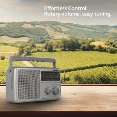 Philips Radio RL384/94 with MW/FM/SW, 500mW +1 dB RMS Sound Output, 3xR20 (4.5V DC) Battery, 4.5V External DC Socket, Without Battery/Adaptor (Grey) Philips Radio RL384/94 with MW/FM/SW, 500mW +1 dB RMS Sound Output, 3xR20 (4.5V DC) Battery, 4.5V External DC Socket, Without Battery/Adaptor (Grey)