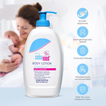 Sebamed Baby Body Lotion 400 ml|Ph 5.5|Camomile & Allantoin| Dermatalogically tested| Sensitive skin