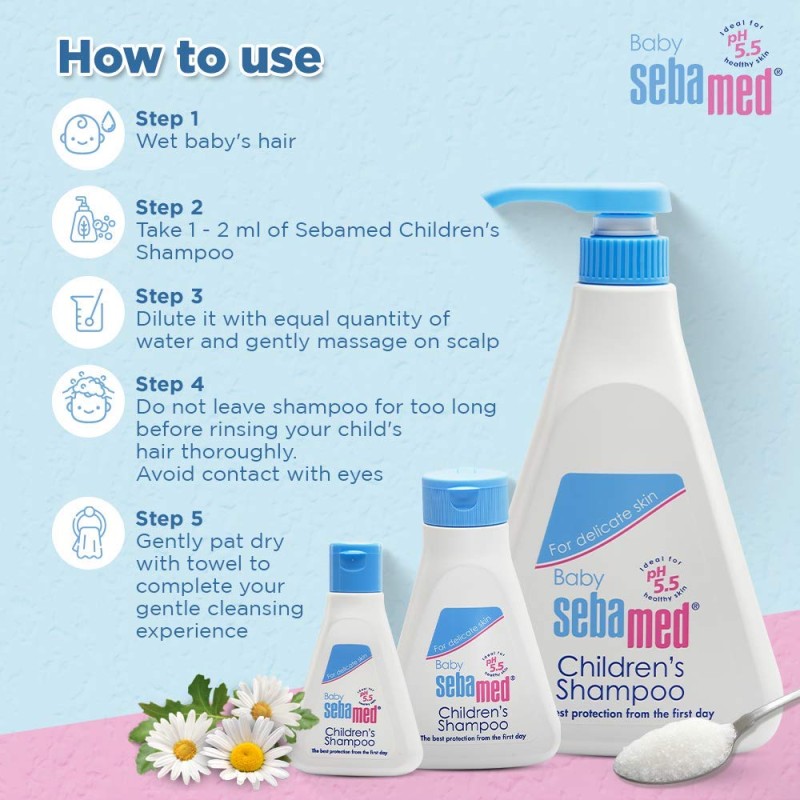 Sebamed Baby Shampoo 500 ml|pH 5.5| Ideal for Newborn’s delicate scalp| No Tears | Sebamed Baby Shampoo 500 ml|pH 5.5| Ideal for Newborn’s delicate scalp| No Tears |