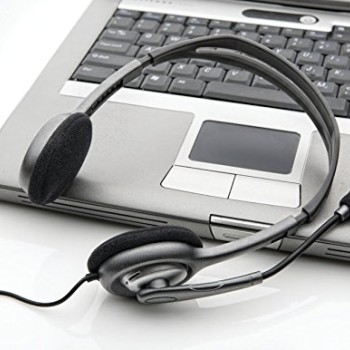 Logitech H111 Wired On Ear Headphones With Mic Black Logitech H111 Wired On Ear Headphones With Mic Black