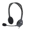 Logitech H111 Wired On Ear Headphones With Mic Black Logitech H111 Wired On Ear Headphones With Mic Black