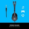 Logitech H111 Wired On Ear Headphones With Mic Black Logitech H111 Wired On Ear Headphones With Mic Black