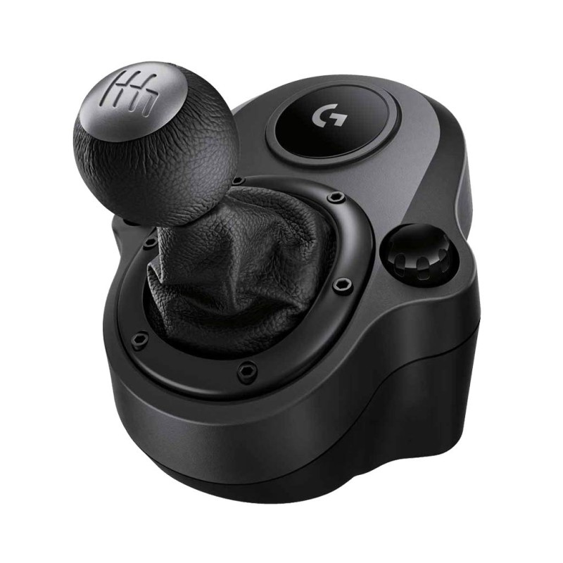 Logitech G Driving Force Racing Wheels Shifter for G29, G920 & G923, 6 Speed, Push Down Reverse Gear, Steel and Leather Construction - Black Logitech G Driving Force Racing Wheels Shifter for G29, G920 & G923, 6 Speed, Push Down Reverse Gear, Steel and Leather Construction - Black